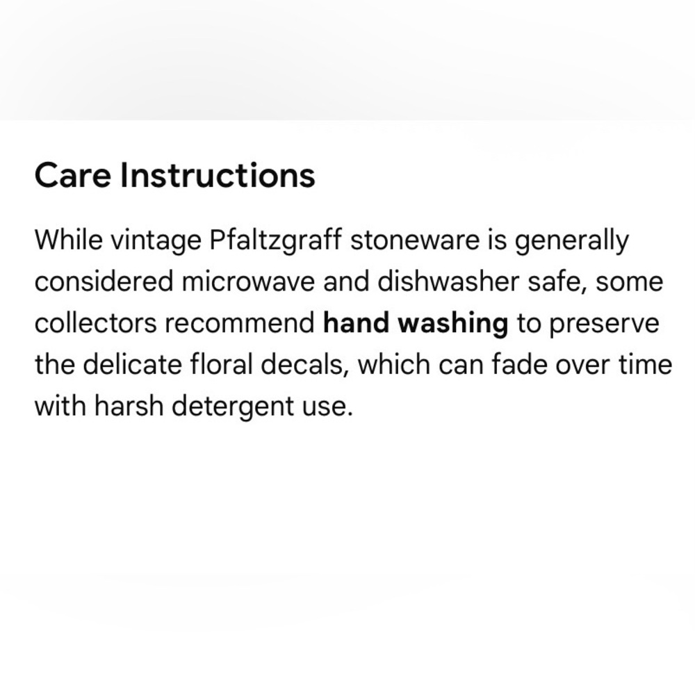 🏰Pfaltzgraff Heirloom 2-Qt Handled Pitcher 416 - Picture 7 of 9